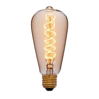 Лампа накаливания E27 40W колба золотая 051-927