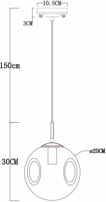 Подвесной светильник Tureis A9920SP-1PB