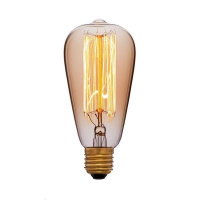 Лампа накаливания E27 40W колба золотая 051-910a