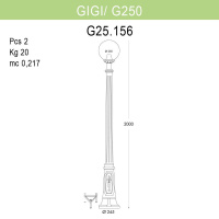 Уличный фонарь Fumagalli Gigi/G250 G25.156.000.WYE27