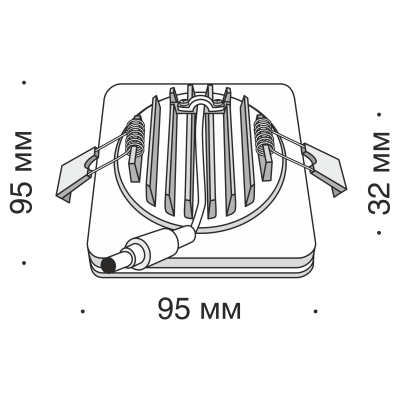 Встраиваемый светильник Maytoni DL2001-L12B4K