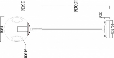 Подвесной светильник Tureis A9915SP-1CC