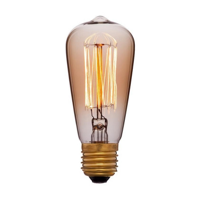 Лампа накаливания E27 60W колба золотая 053-600