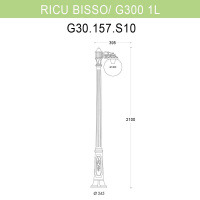 Уличный фонарь Fumagalli Ricu Bisso/G300 1L G30.157.S10.BXE27