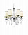 Хрустальная подвесная люстра Lumina Deco Alessia LDP 1726-6 BG