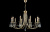 Люстра Crystal Lux VICTORIA SP10 GOLD/AMBER