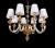 Хрустальная подвесная люстра Lumina Deco STEFANEA LDP 5012-8 WT
