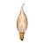Лампа накаливания E14 40W свеча на ветру золотая 052-078