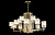 Люстра Crystal Lux NICOLAS SP-PL10+5 GOLD/WHITE